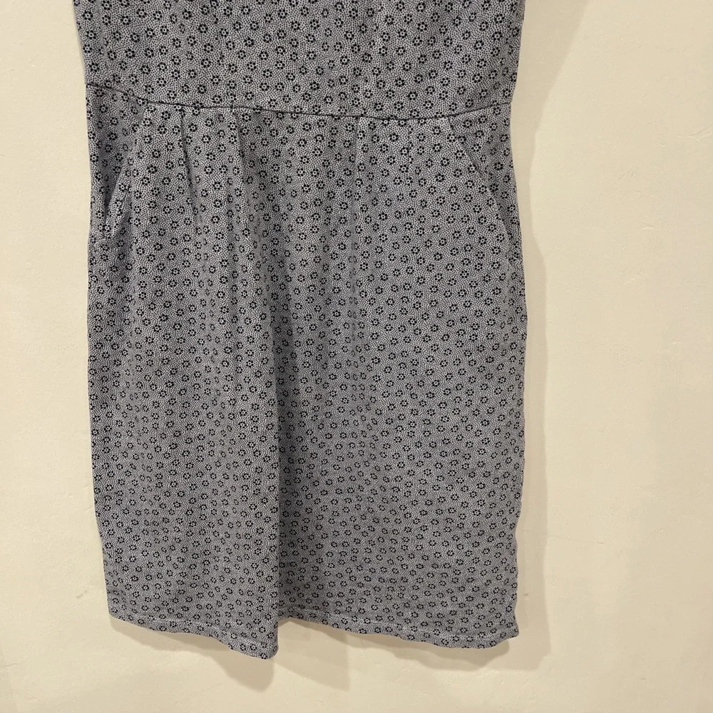 BODEN‎ Blue Micro-Print Knit Dress  Twee Preppy Cottagecore Aesthetic Sz 2